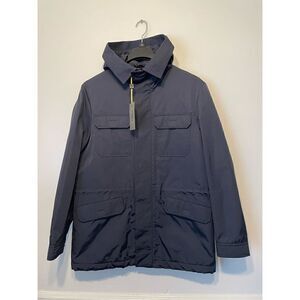 CANALI BLACK WATERPROOF TECHNICAL FABRIC FIELD JACKET - EXCLUSIVE SIZE  EU 50